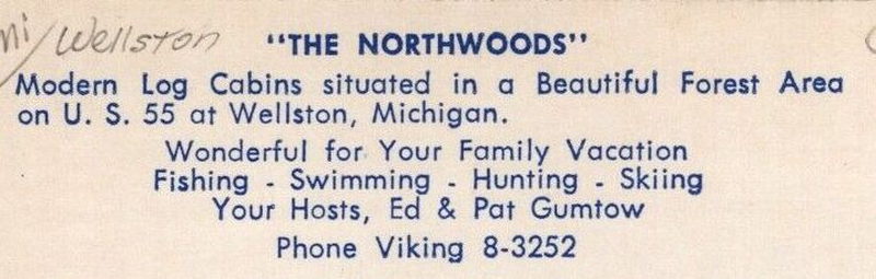 Northwood Cabins - Vintage Postcard